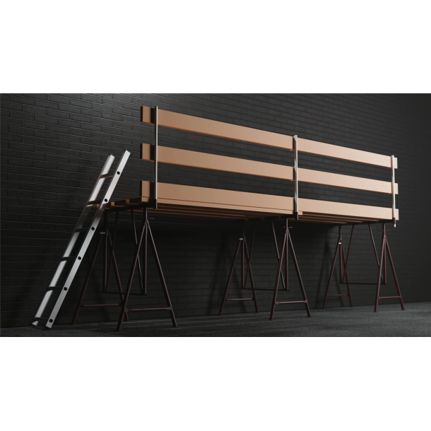 Folding jack | 'Compact S' | brown painted | wide: 1,20 m | Size 1 Height: 0.75 m - 1.30 m